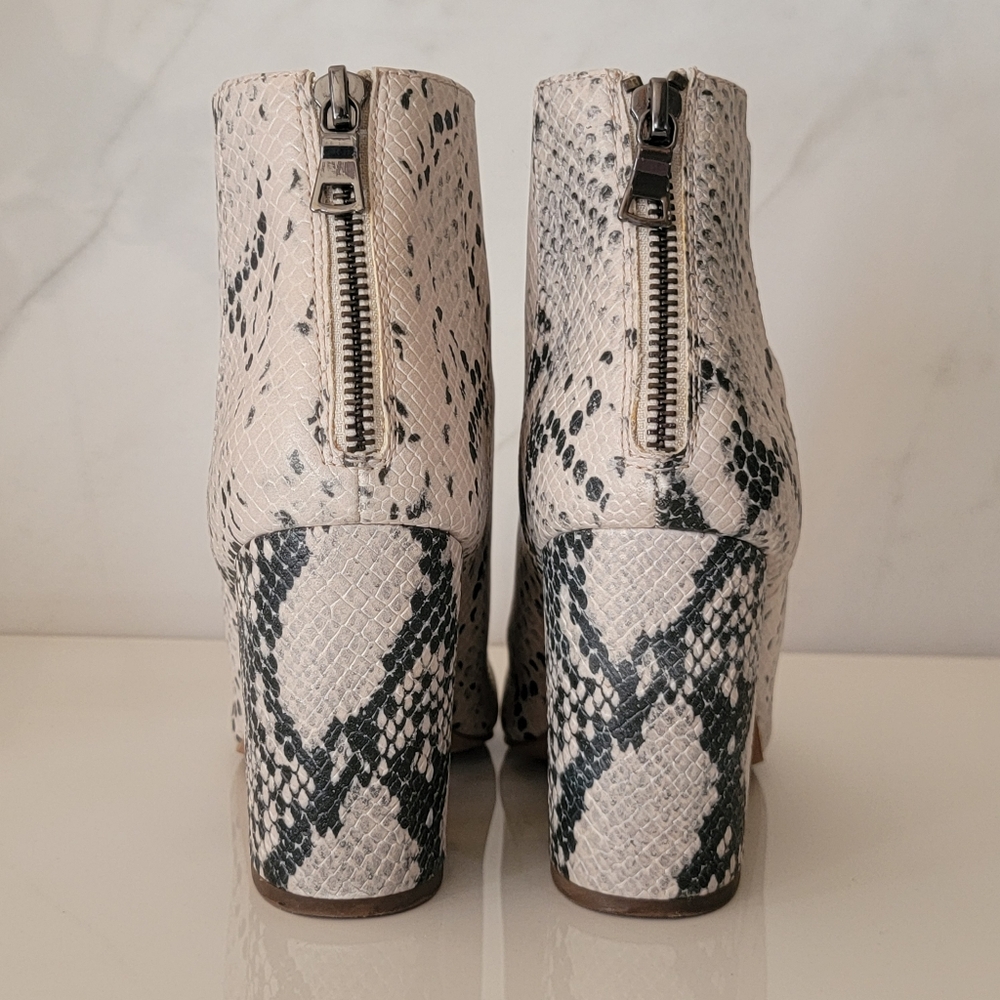 Steve Madden | Python Print Almond Toe Heeled Boo… - image 3